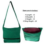 Green Cotton Jhola Bag (Unisex, Size 15″)