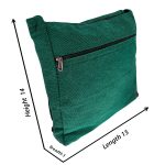 Green Cotton Jhola Bag (Unisex, Size 15″)