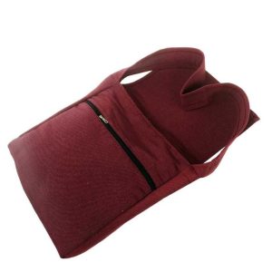 Maroon Cotton Jhola Bag (Unisex, Size 15″)