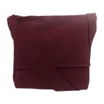 Maroon Cotton Jhola Bag (Unisex, Size 15″)