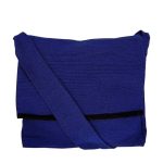 Navy Blue Cotton Jhola Bag (Unisex, Size 15″)