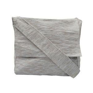 Off White Texture Cotton Jhola Bag (Unisex, Size 15″)