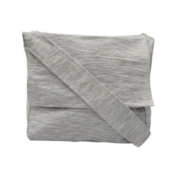 Off White Texture Cotton Jhola Bag (Unisex, Size 15″)