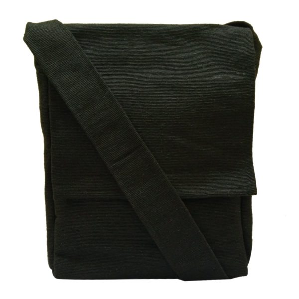 Black Shoulder Bag (Unisex, Size 12″)