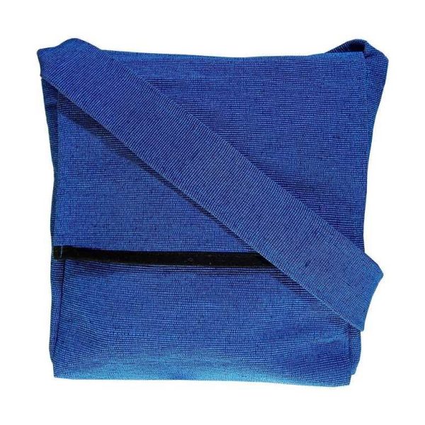 Royal Blue Cotton Sling Bag (Unisex, Size 12″)