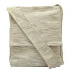 White Texture Shoulder Bag (Unisex, Size 12″)