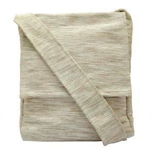 White Texture Shoulder Bag (Unisex, Size 12″)