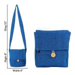 Women’s Blue Sling Bag (Size 8″)